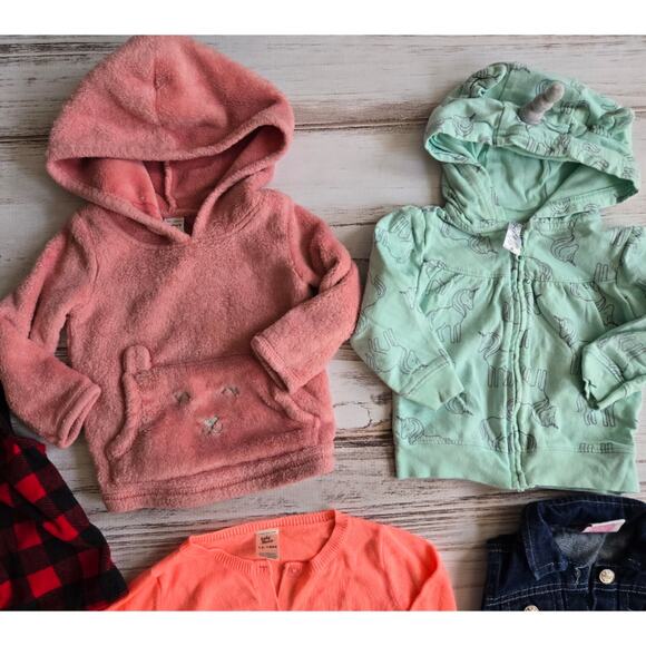 Toddler Girls 5 piece Winter Tops Bundle sz 18M - Picture 3 of 5
